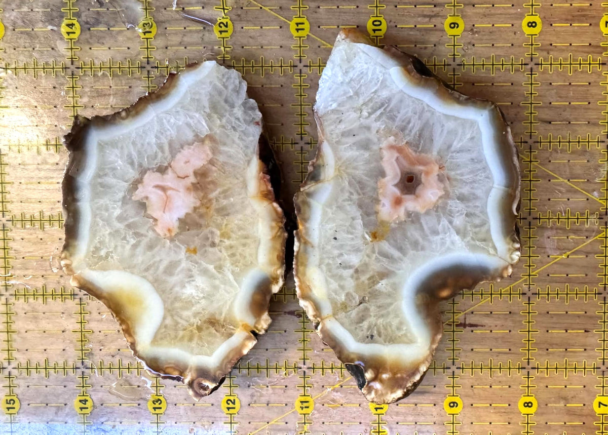 TWO Sumatra Agate Natural Stone Slabs