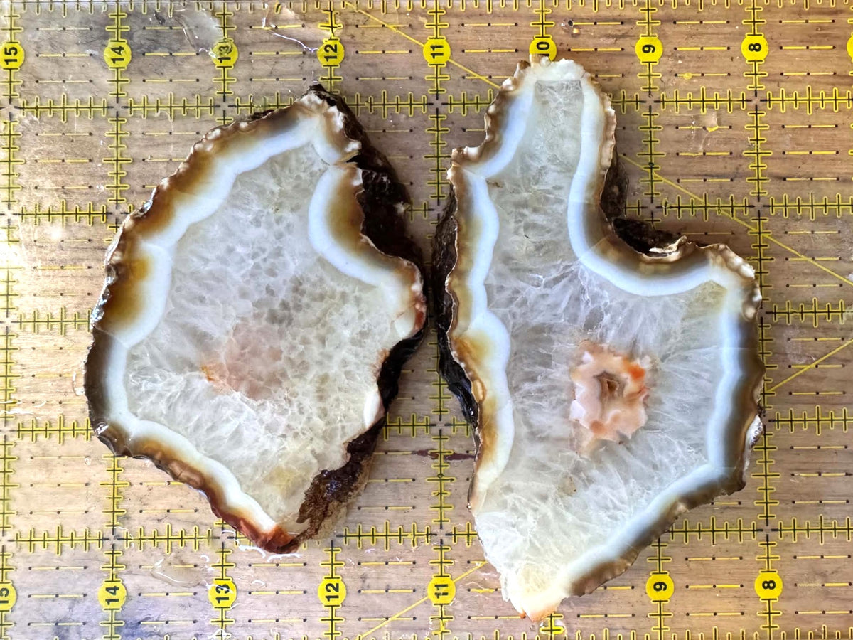 TWO Sumatra Agate Natural Stone Slabs