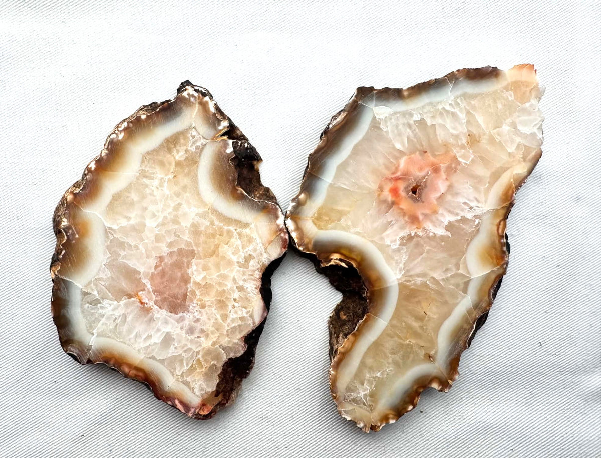 TWO Sumatra Agate Natural Stone Slabs
