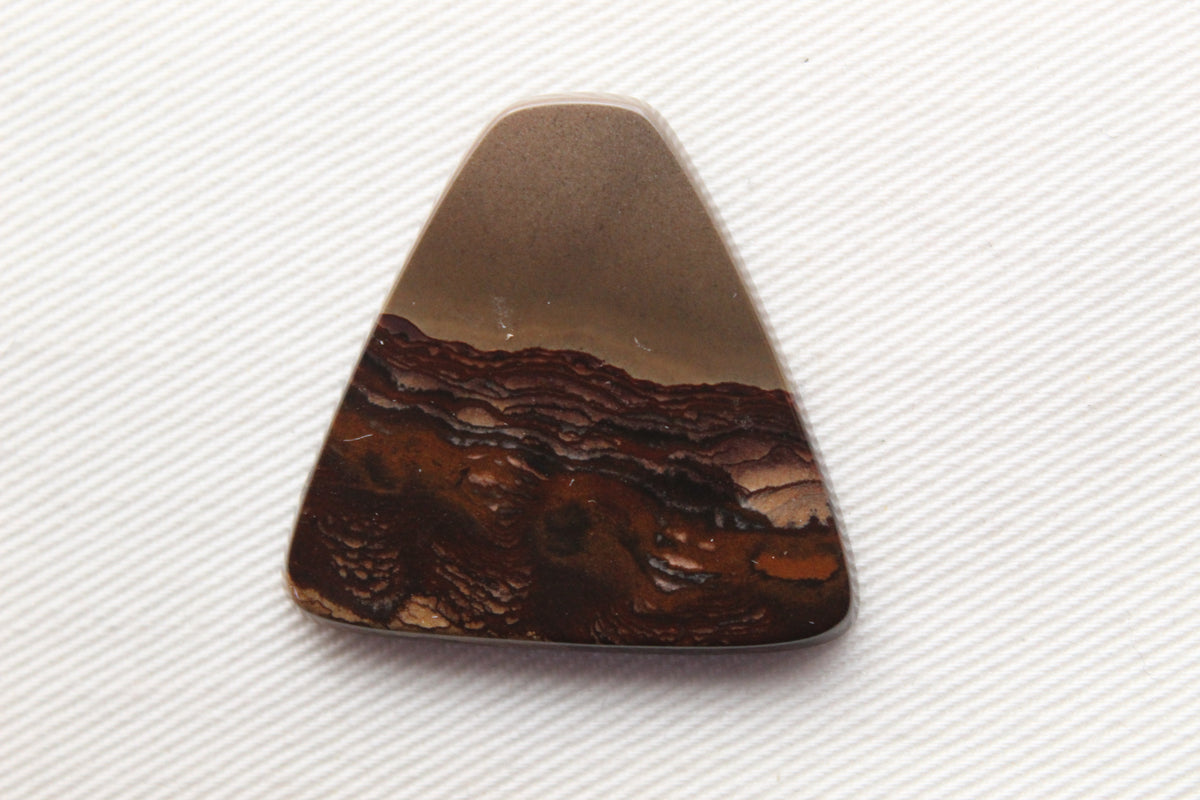 Deschutes Jasper Thin Cabochon beige brown gemstone