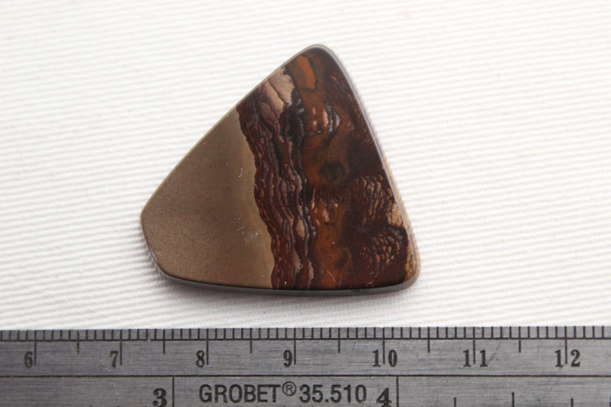 Deschutes Jasper Thin Cabochon beige brown gemstone