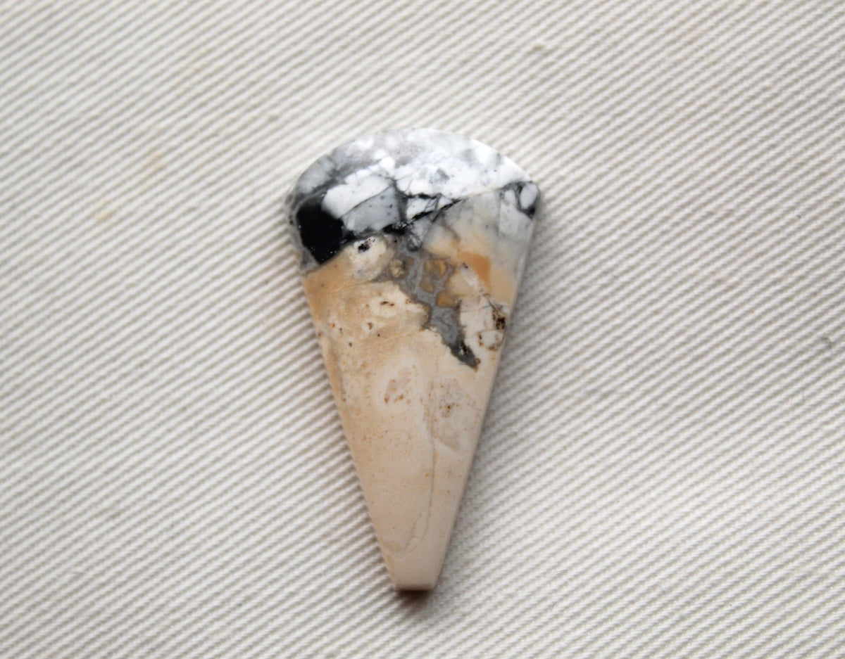 Maligano Jasper Cabochon Gemstone White grey yellow