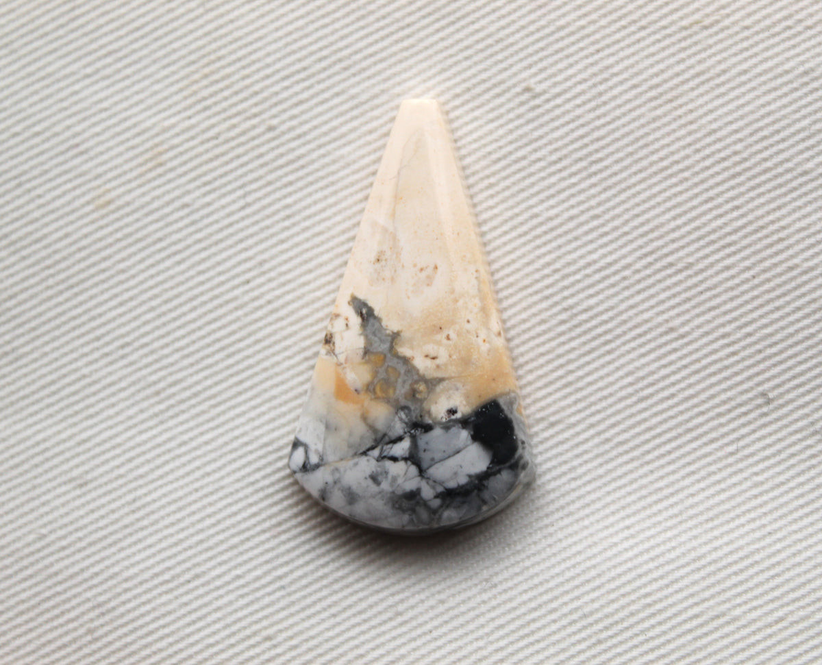 Maligano Jasper Cabochon Gemstone White grey yellow