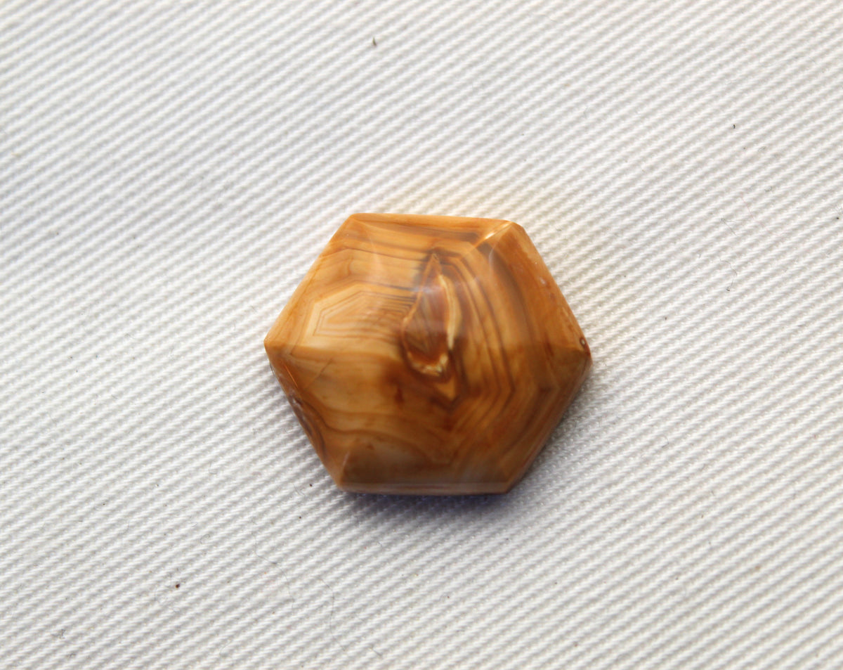 Sumatra Agate Cabochon Gemstone hexagone