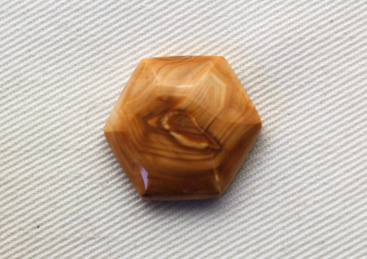 Sumatra Agate Cabochon Gemstone hexagone