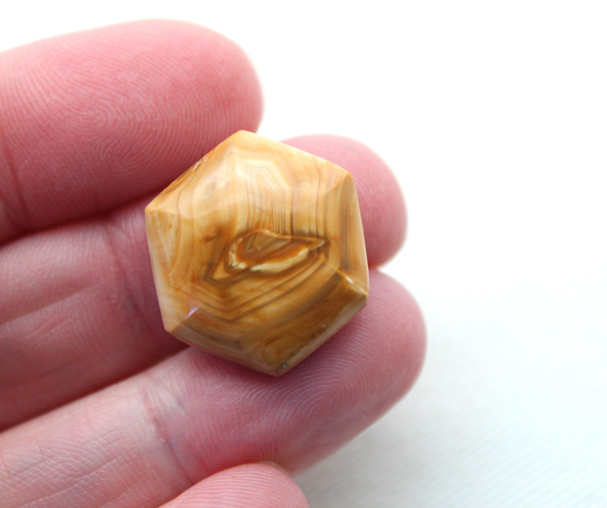Sumatra Agate Cabochon Gemstone hexagone