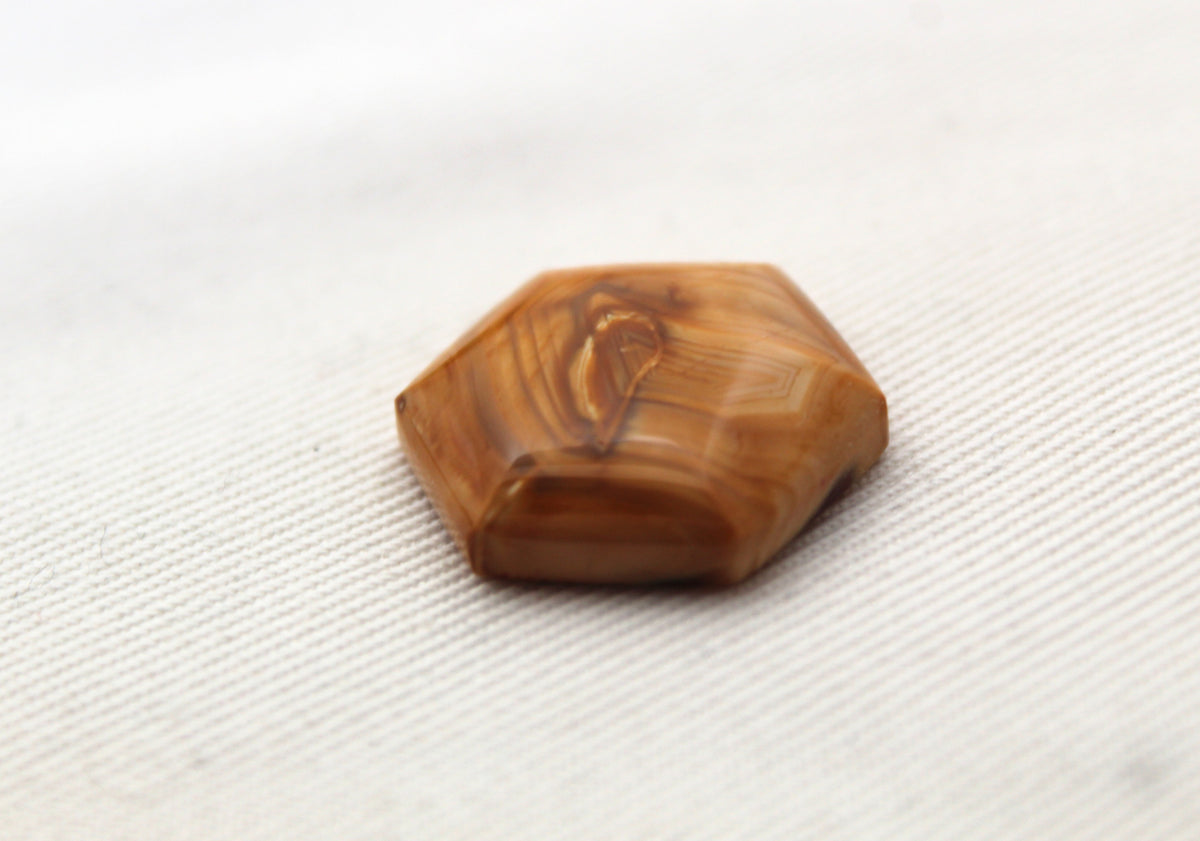 Sumatra Agate Cabochon Gemstone hexagone