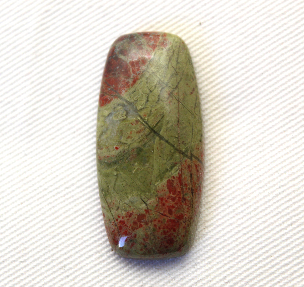 Lake Superior Red and Green Jasper Cabochon Gemstone rectangle
