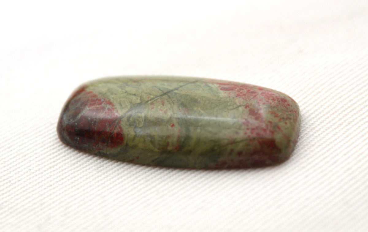 Lake Superior Red and Green Jasper Cabochon Gemstone rectangle