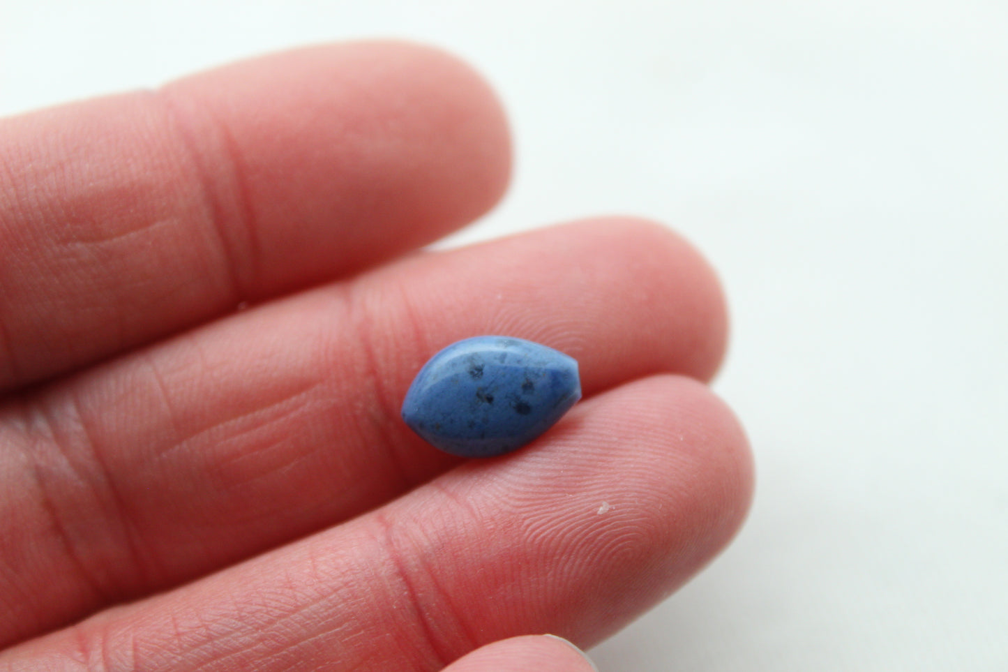 HALF DRILLED Two Dumortierite Gemstones leaves 8x12MM