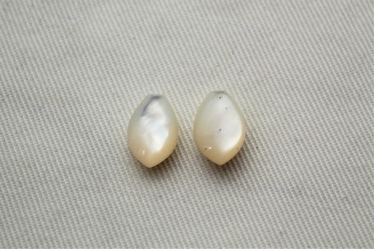 DEUX cabochons Nacre Pierres gemmes rondes 10MM