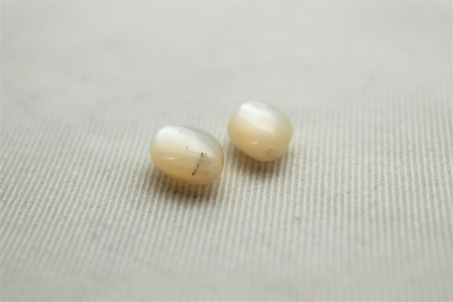 DEUX cabochons Nacre Pierres gemmes rondes 10MM