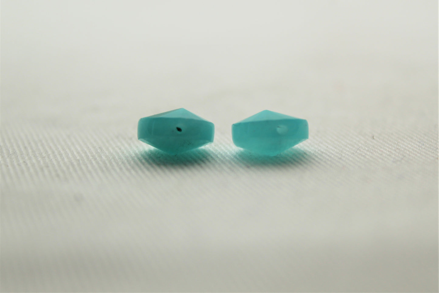 TWO Amazonite cabochons 10 MM Gemstones round drilled