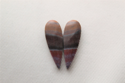 Purple Indonesian Jasper Cabochon Pair Gemstone