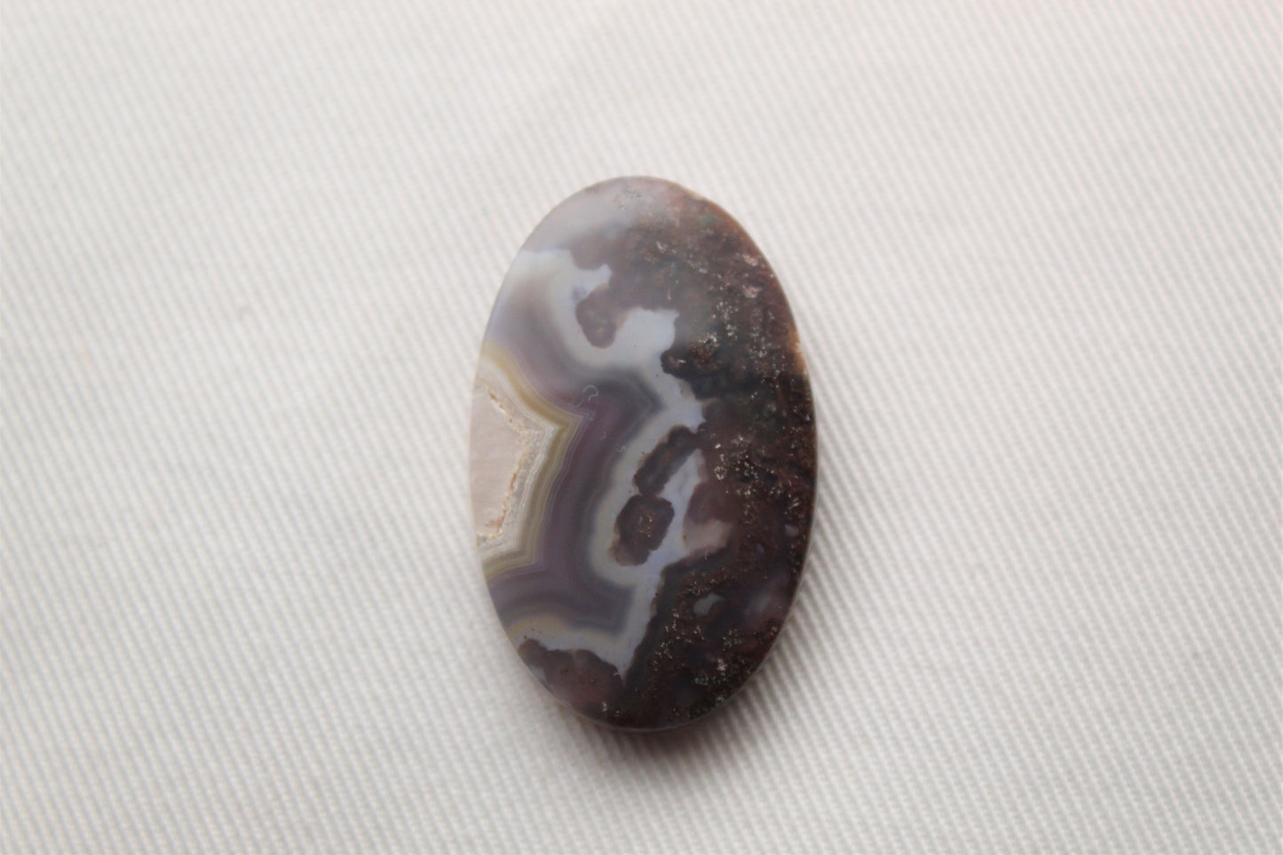 Purple Agate Cabochon Gemstone Oval