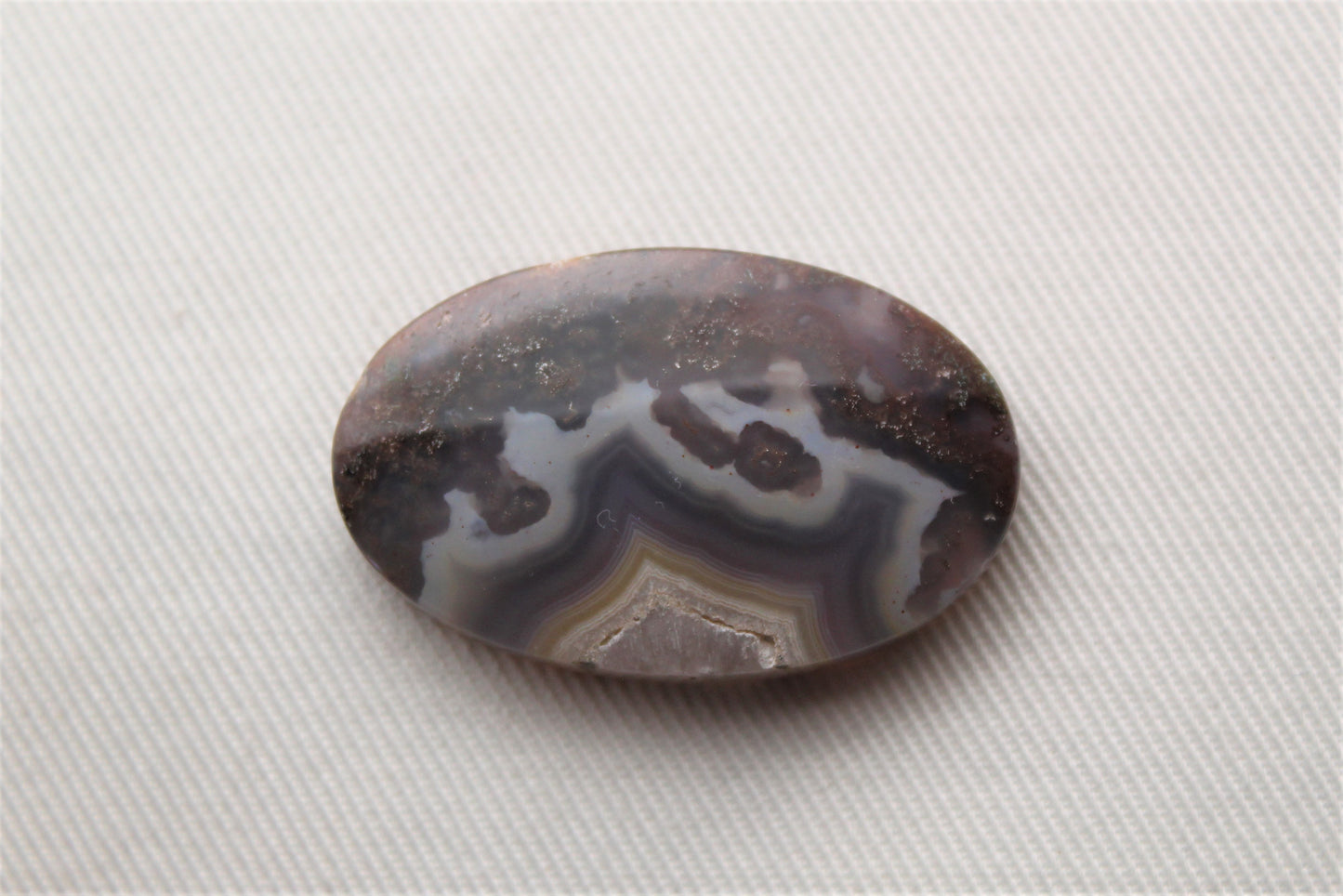 Purple Agate Cabochon Gemstone Oval