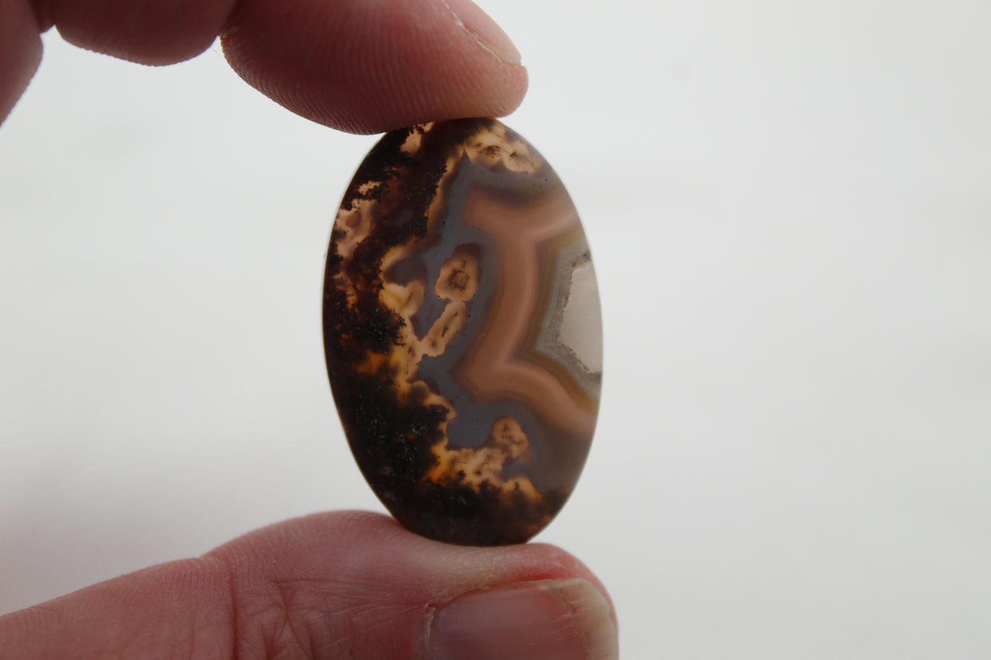 Purple Agate Cabochon Gemstone Oval