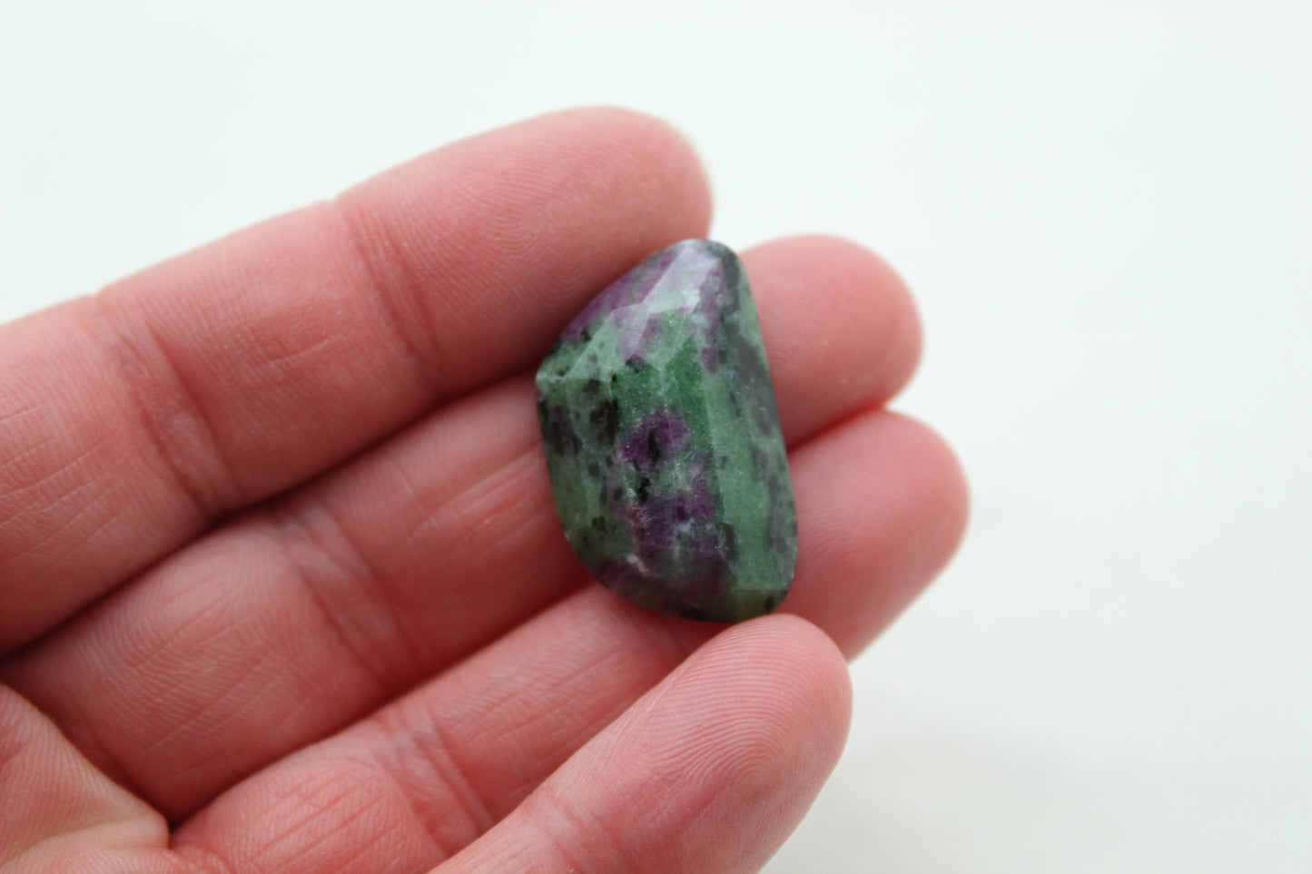 Ruby Zoisite rose cut Cabochon Gemstone green pink