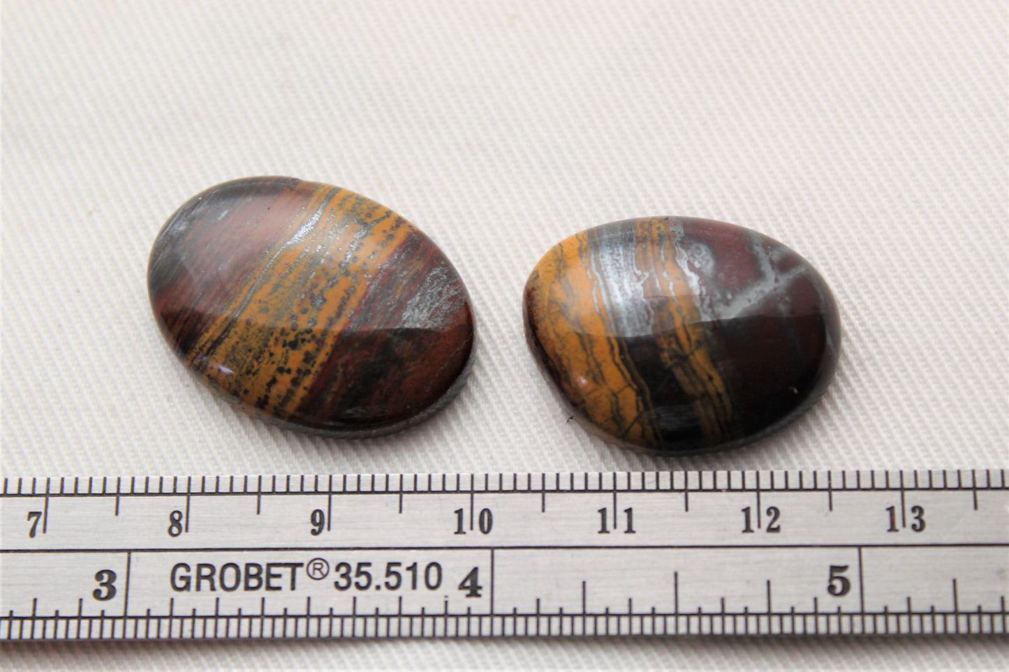 TWO Iron Tiger Eye Cabochon freeform Shape Gemstone