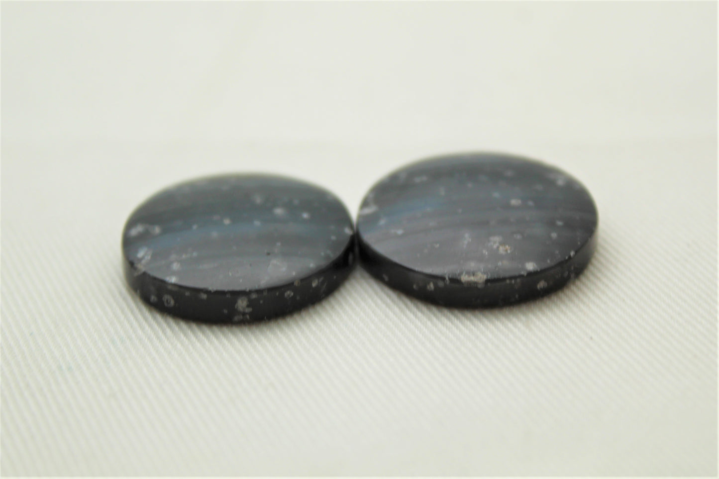 Midnight Galaxy Obsidian pair cabochon round gemstone 23MM