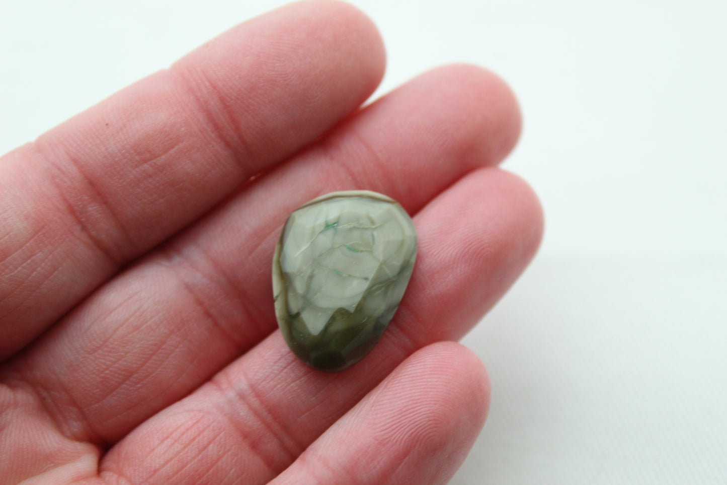 Freeform rose cut Imperial Jasper cabochon Gemstone green