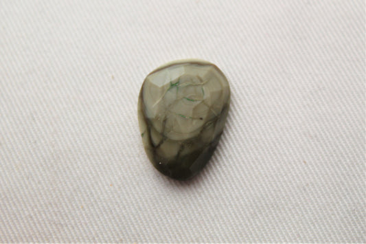 Freeform rose cut Imperial Jasper cabochon Gemstone green