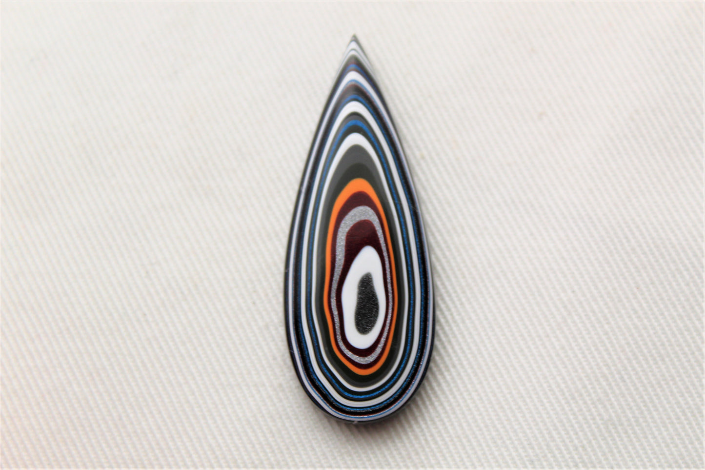 Fordite Cabochon teardrop yellow white red