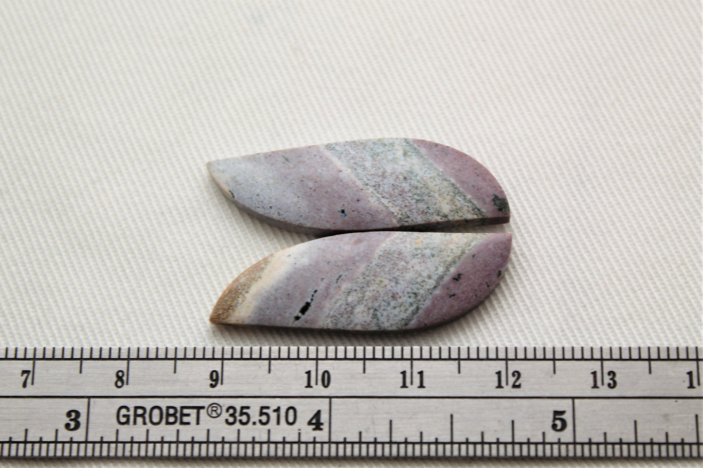 Pair of Indonesian Jasper Cabochons multicolor gemstones