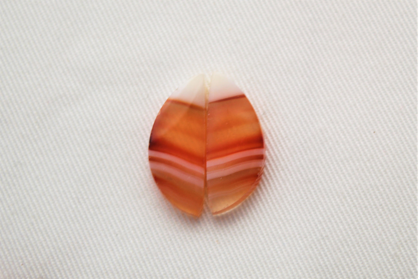 Agates rubanées Cabochons Gemme gouttes oranges