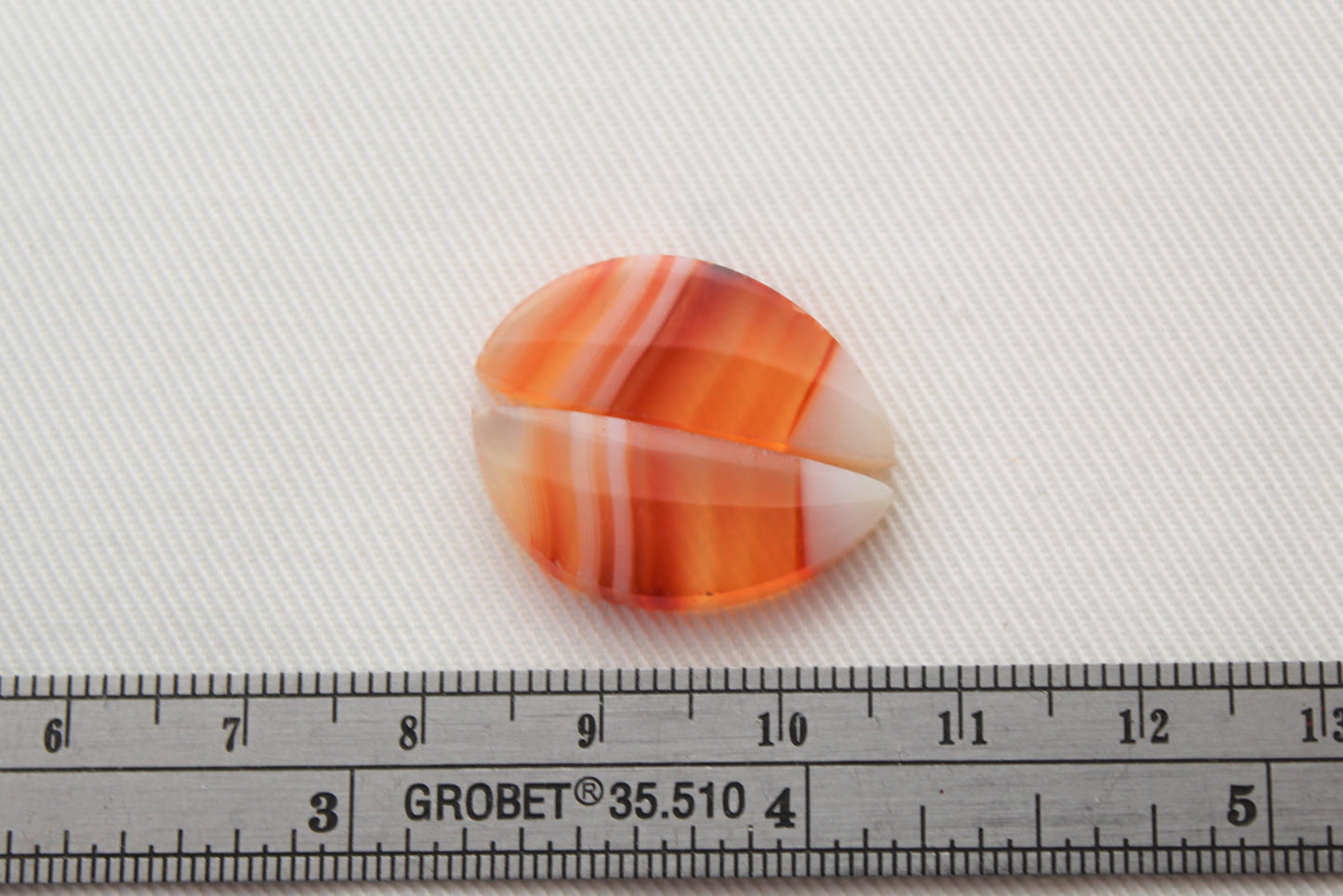 Agates rubanées Cabochons Gemme gouttes oranges