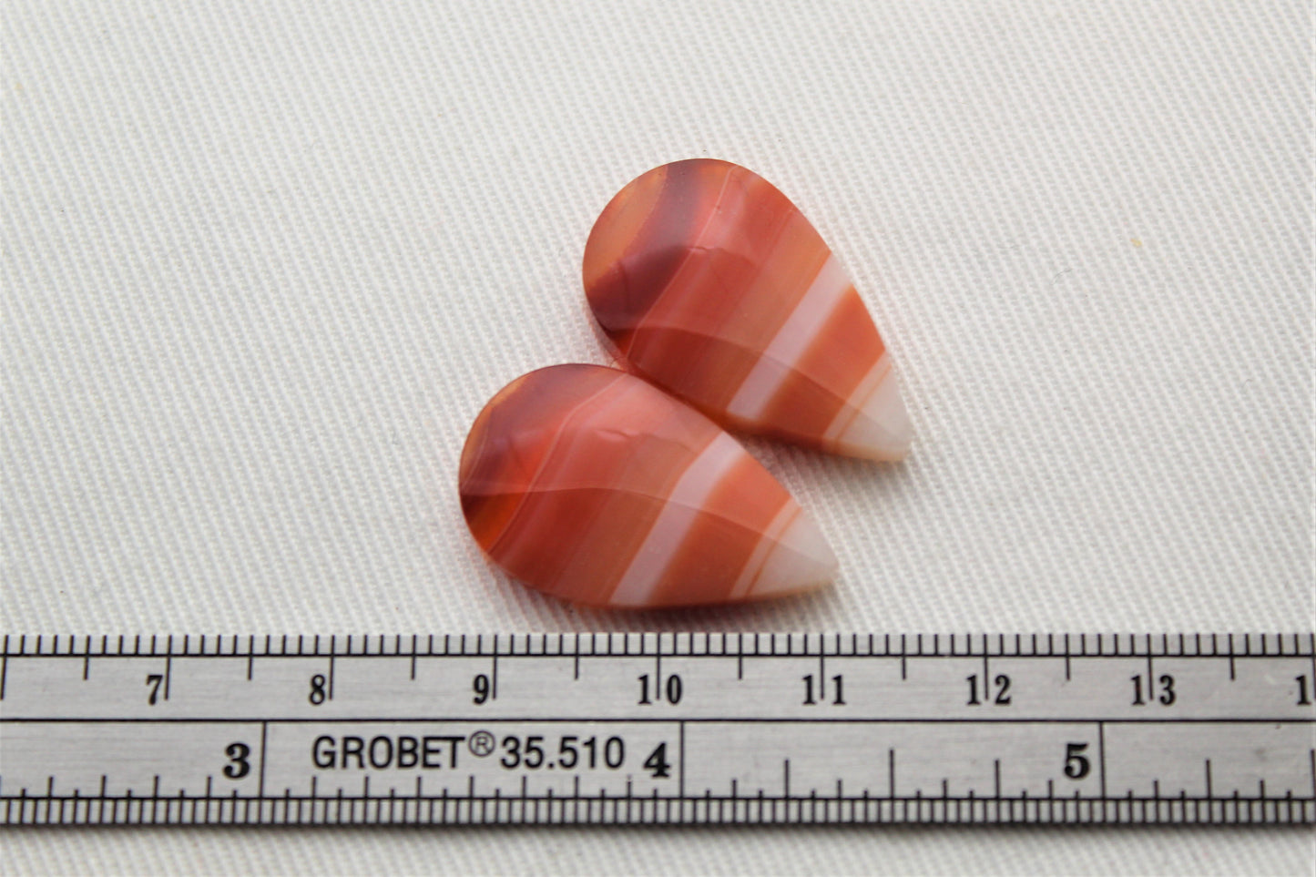 Banded Agates Cabochons Gemstone orange drops