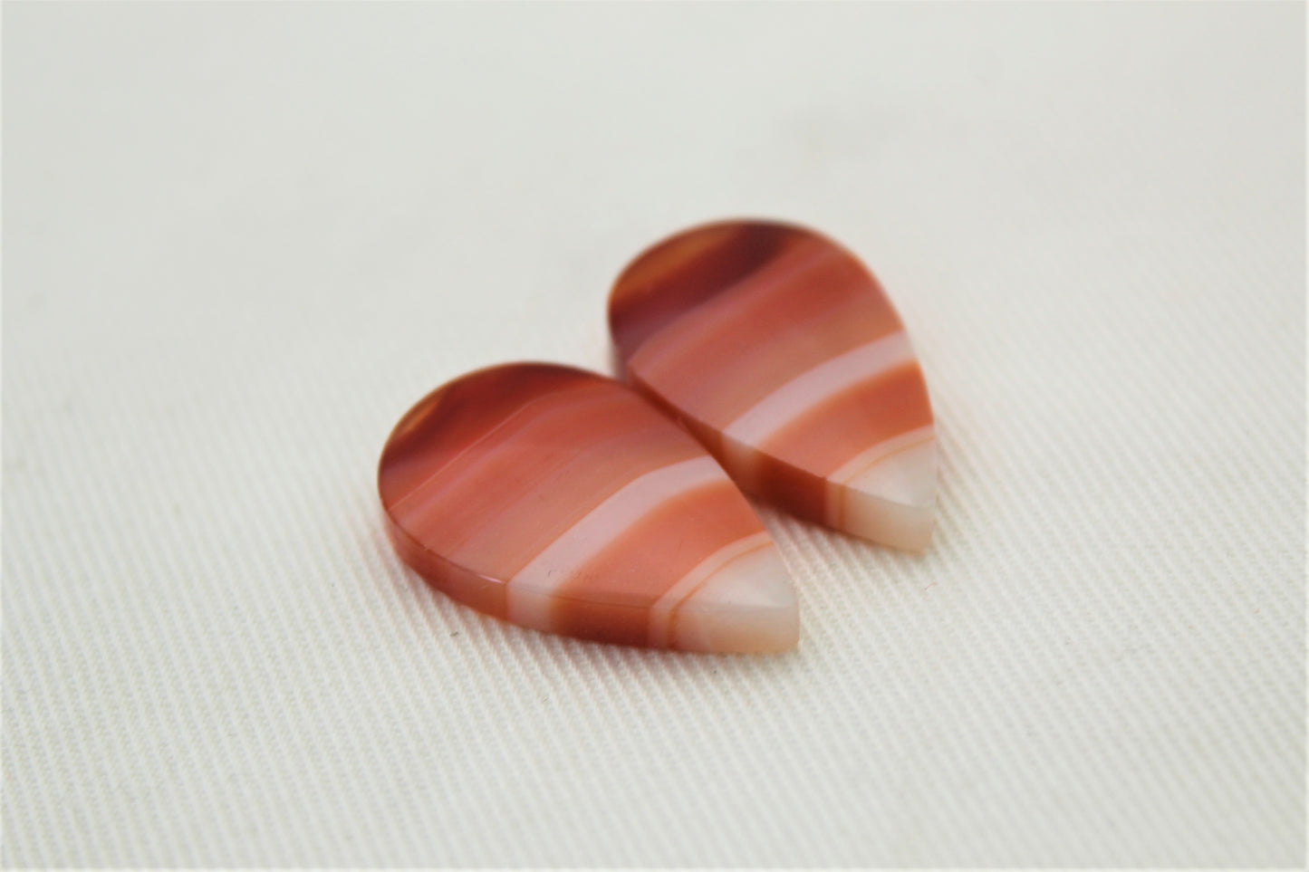 Banded Agates Cabochons Gemstone orange drops