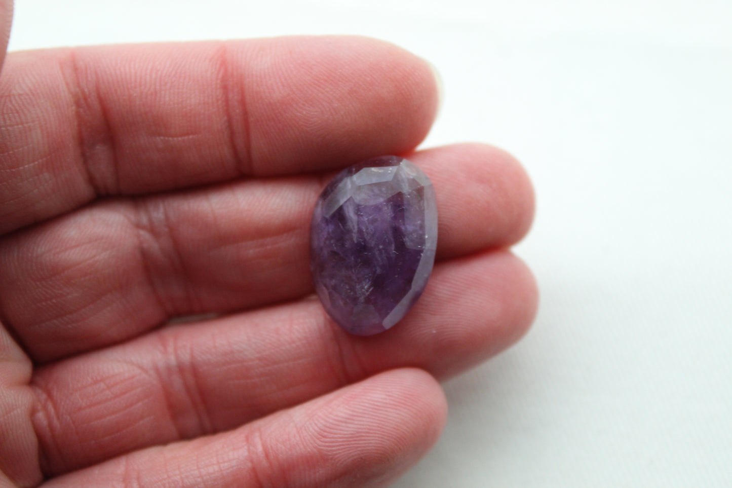 Rose cut Amethyst Cabochon Gemstone purple