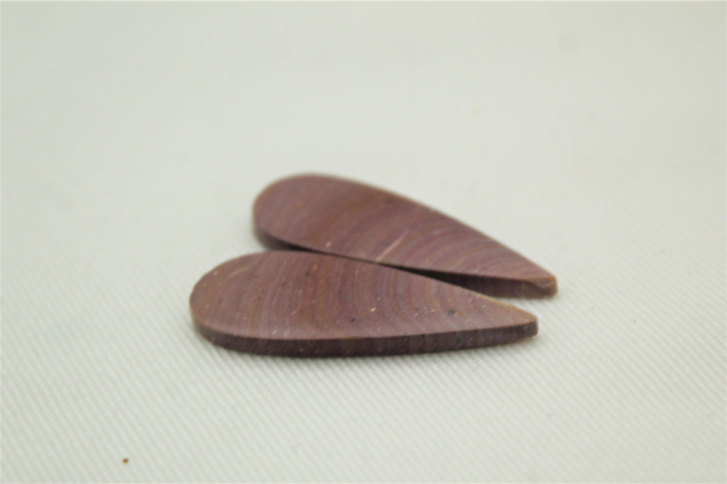 Matching pair of Indonesian Polychrome Jasper Cabochons Teardrop