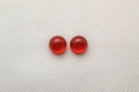 THREE round Carnelian Cabochons 8MM