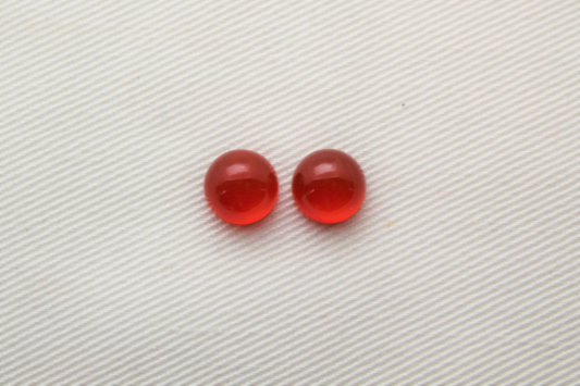 THREE round Carnelian Cabochons 8MM