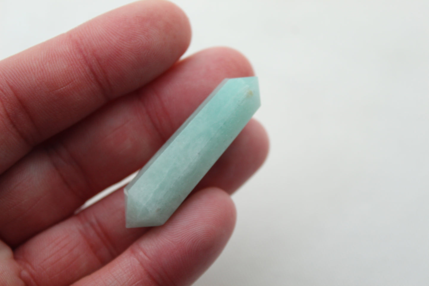 Amazonite double point Tower gemstone pendant size UNDRILLED