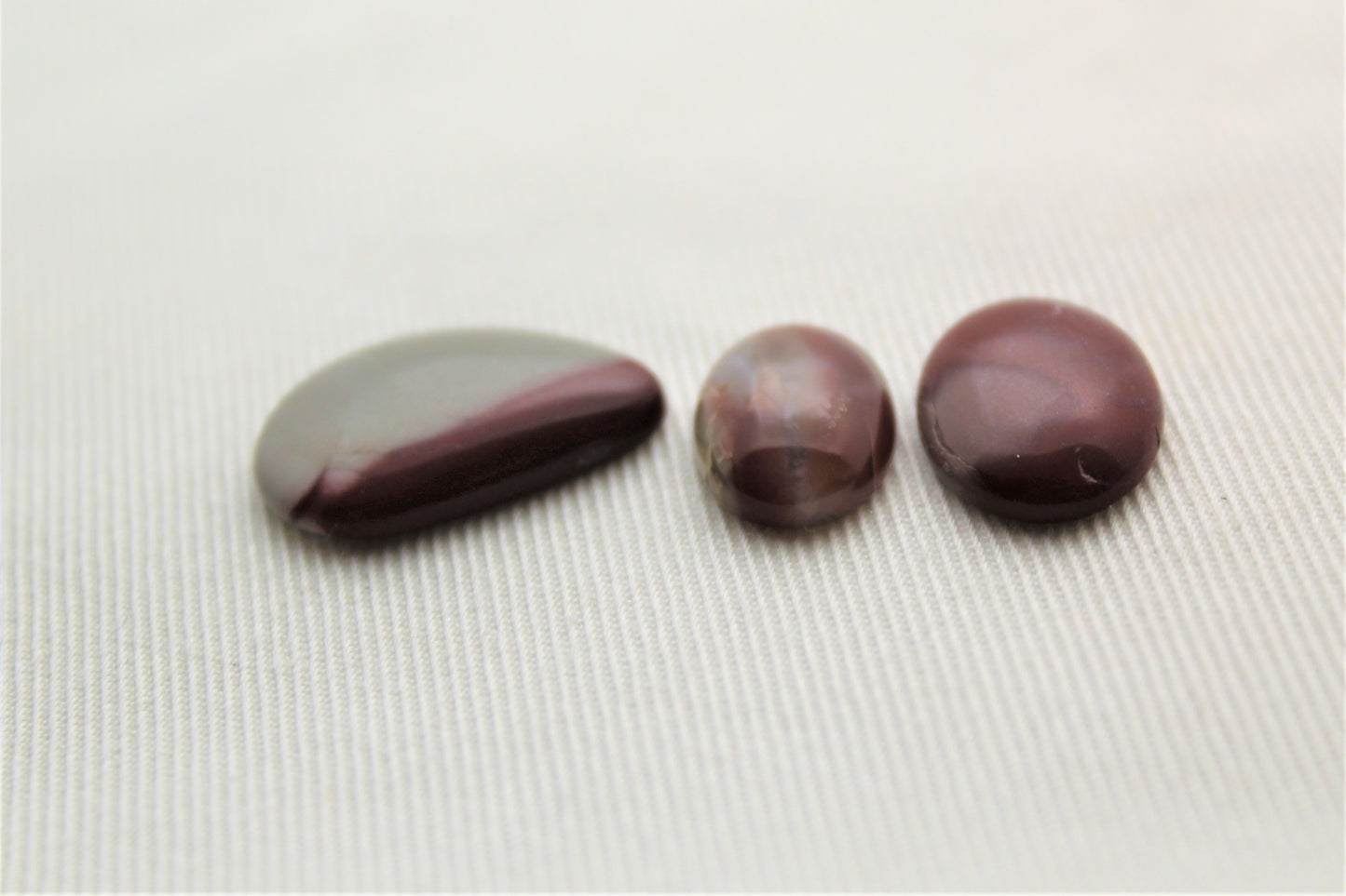 THREE Noreena Jasper cabochon freeform shape Gemstones