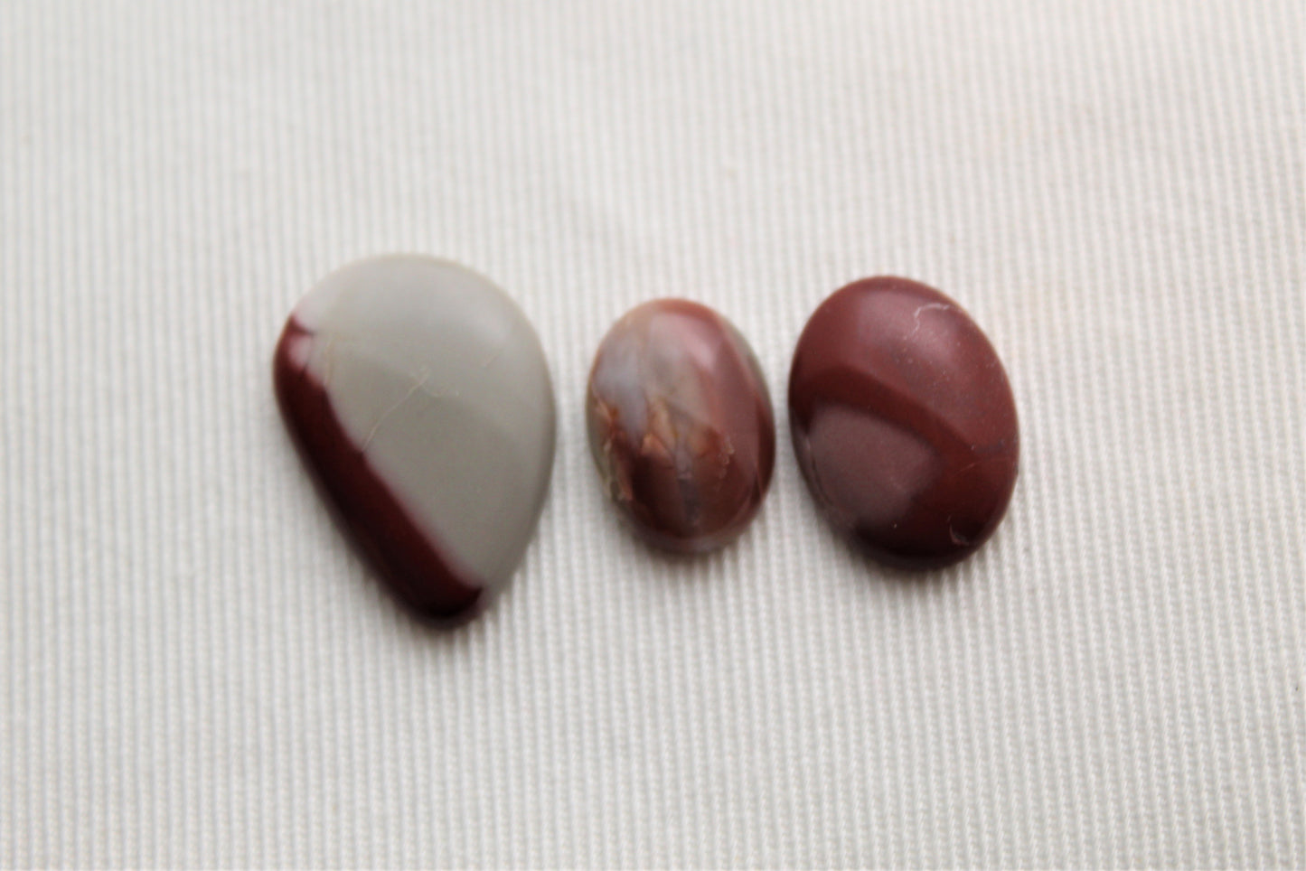 THREE Noreena Jasper cabochon freeform shape Gemstones