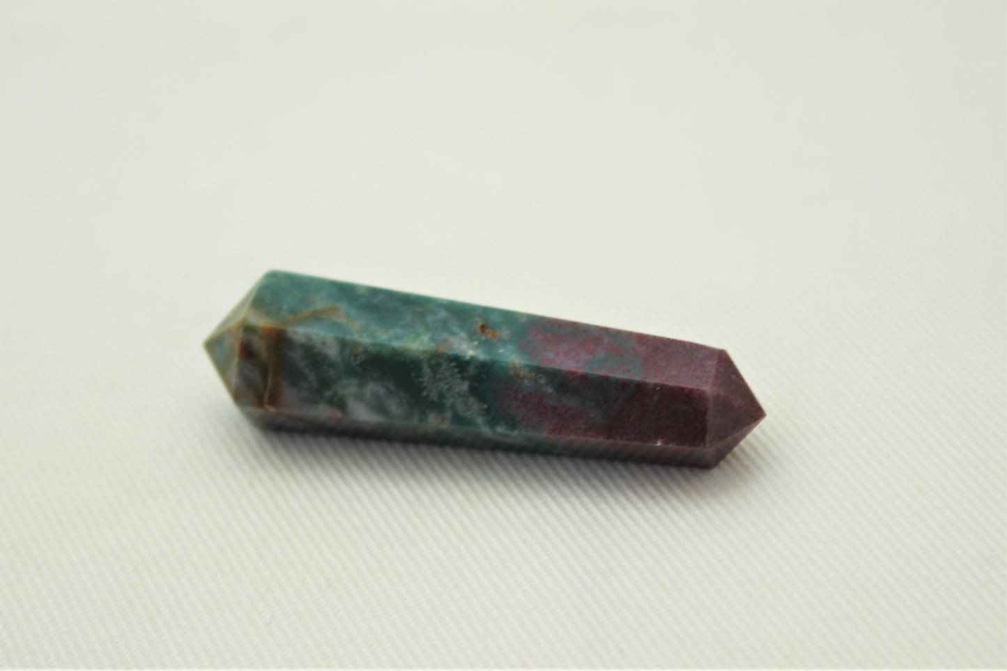 Bloodstone double point Tower gemstone pendant size UNDRILLED