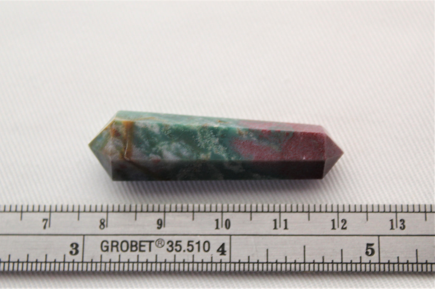 Bloodstone double point Tower gemstone pendant size UNDRILLED