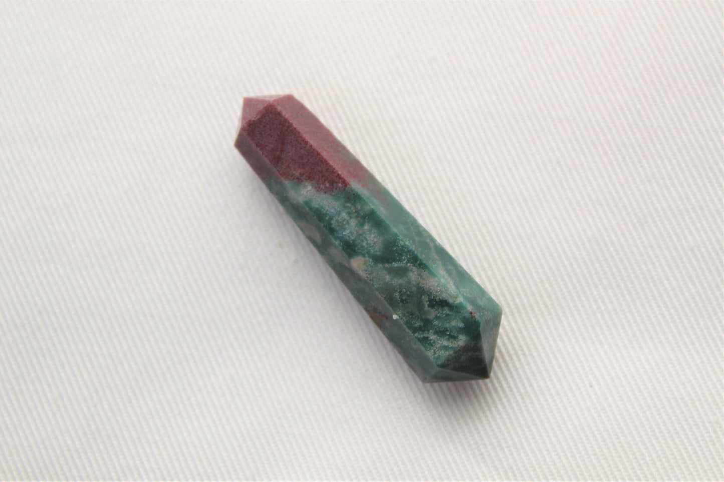 Bloodstone double point Tower gemstone pendant size UNDRILLED