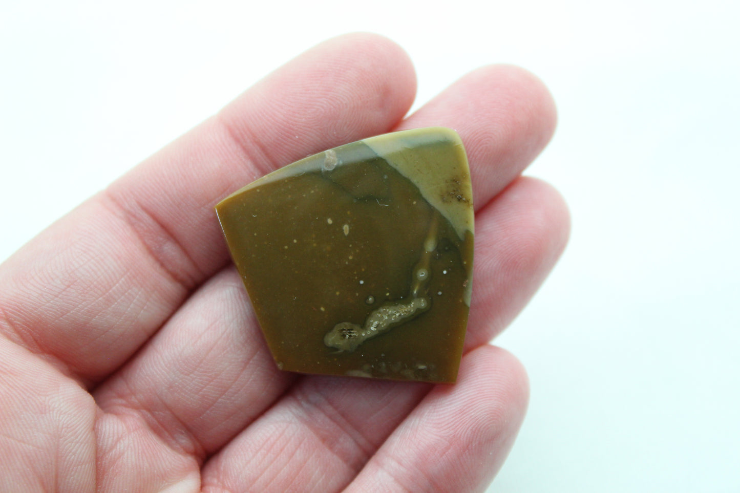 Nice Garut Jasper Cabochon gemstone green white