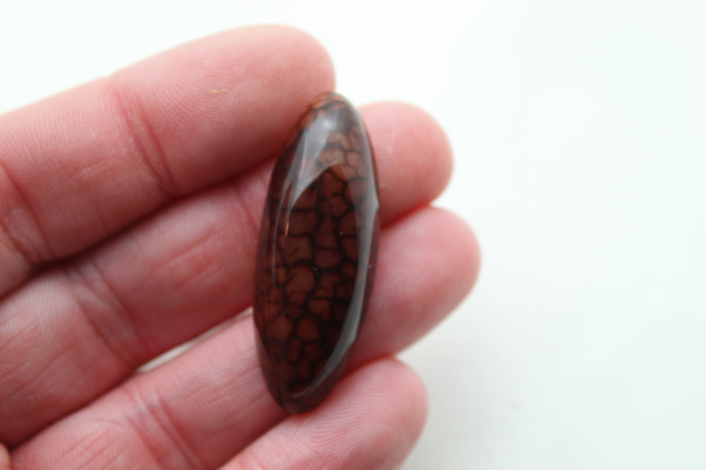 Dragon Vein agate Stone cabochon red