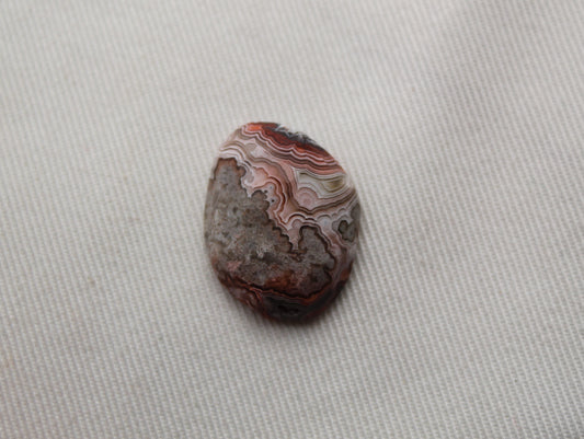 Small Rose cut Laguna Lace Agate Freeform Gemstone Cabochon