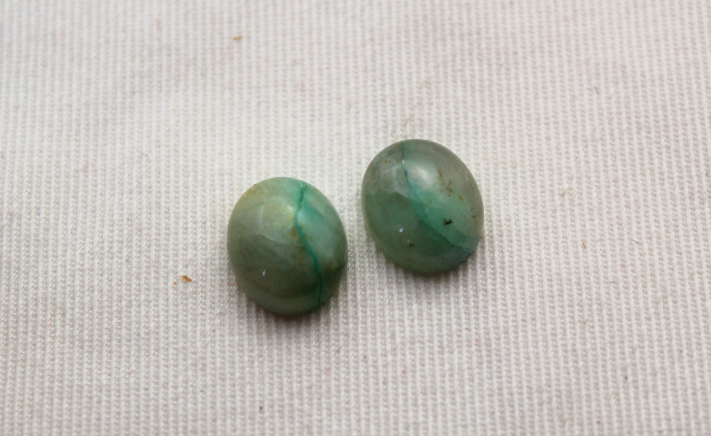 TWO Chrysocolla Quartz Cabochons Oval 10X12MM