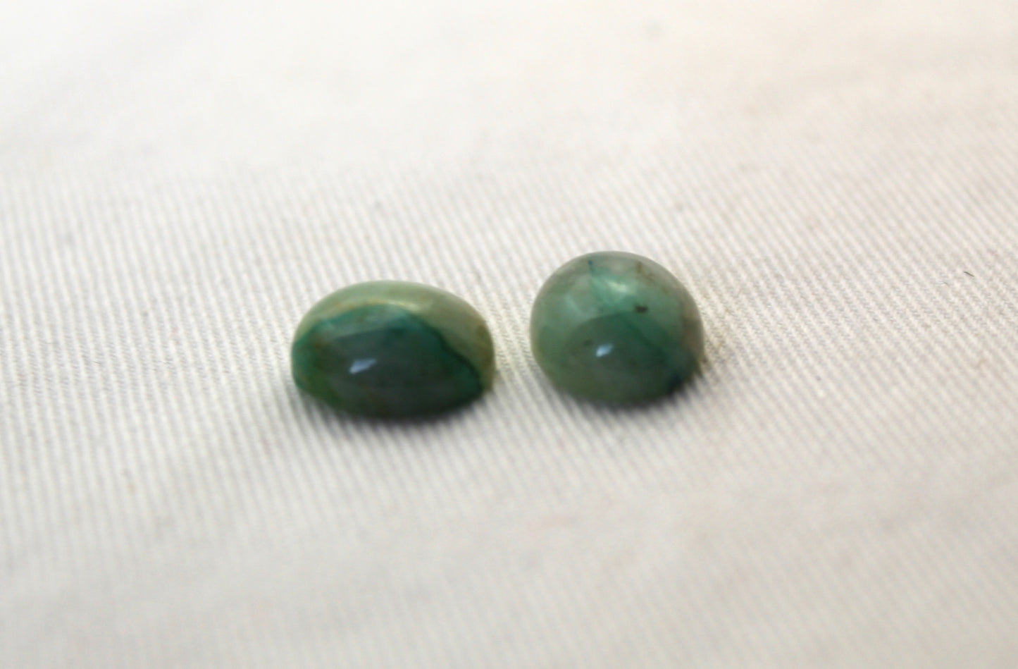 TWO Chrysocolla Quartz Cabochons Oval 10X12MM