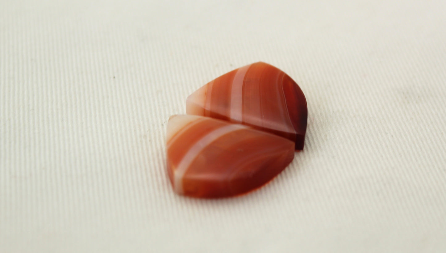 NICE Banded Agates Cabochons Pair gemstones