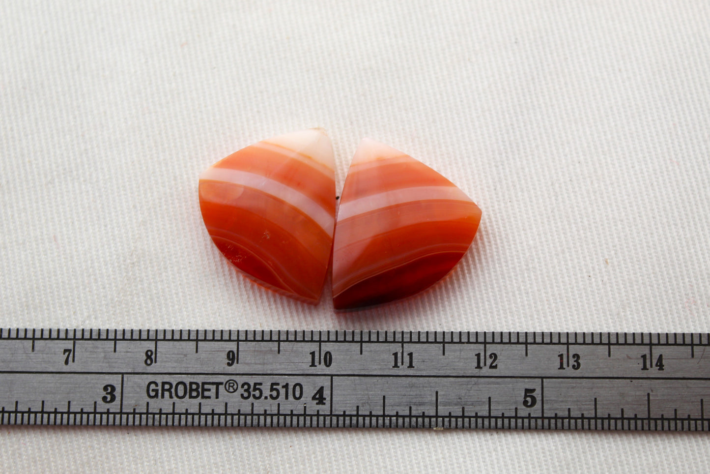 NICE Banded Agates Cabochons Pair gemstones