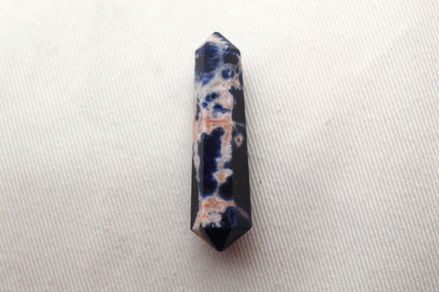 Sodalite double point Tower gemstone pendant size UNDRILLED